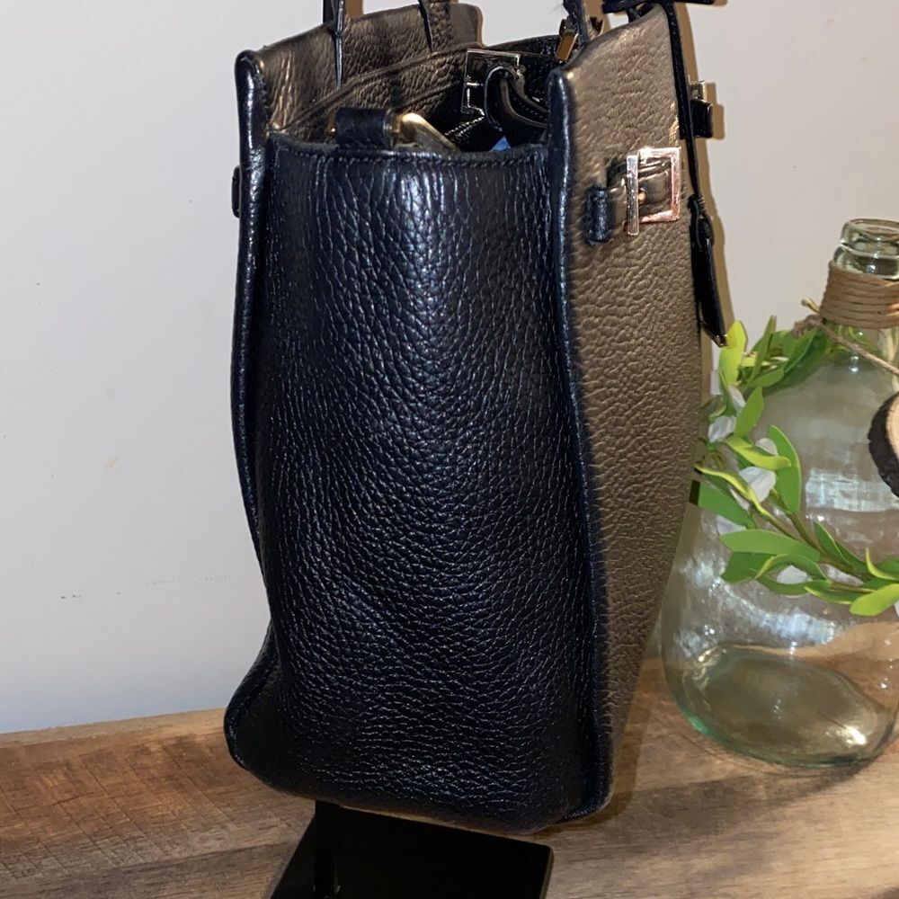 Kate Spade Holden Street Rani Black Pebbled Leather Satchel Handbag Shoulder Bag - Picture 9 of 15